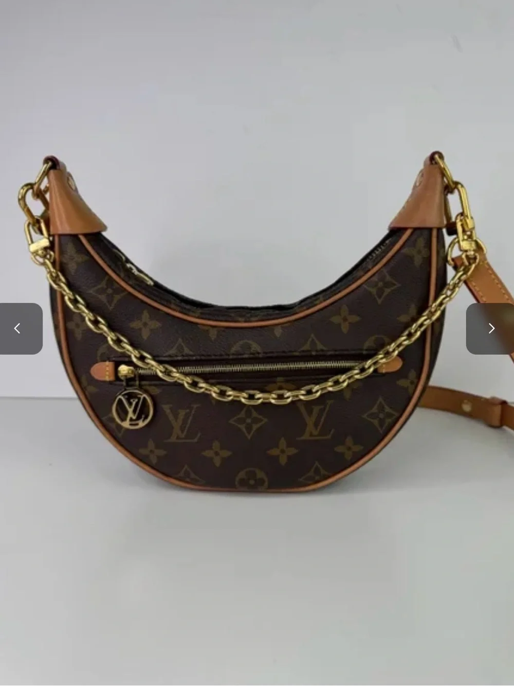 Louis Vuitton Brown Monogram Loop Hobo with AUTHENTIC with Box and dust bag.